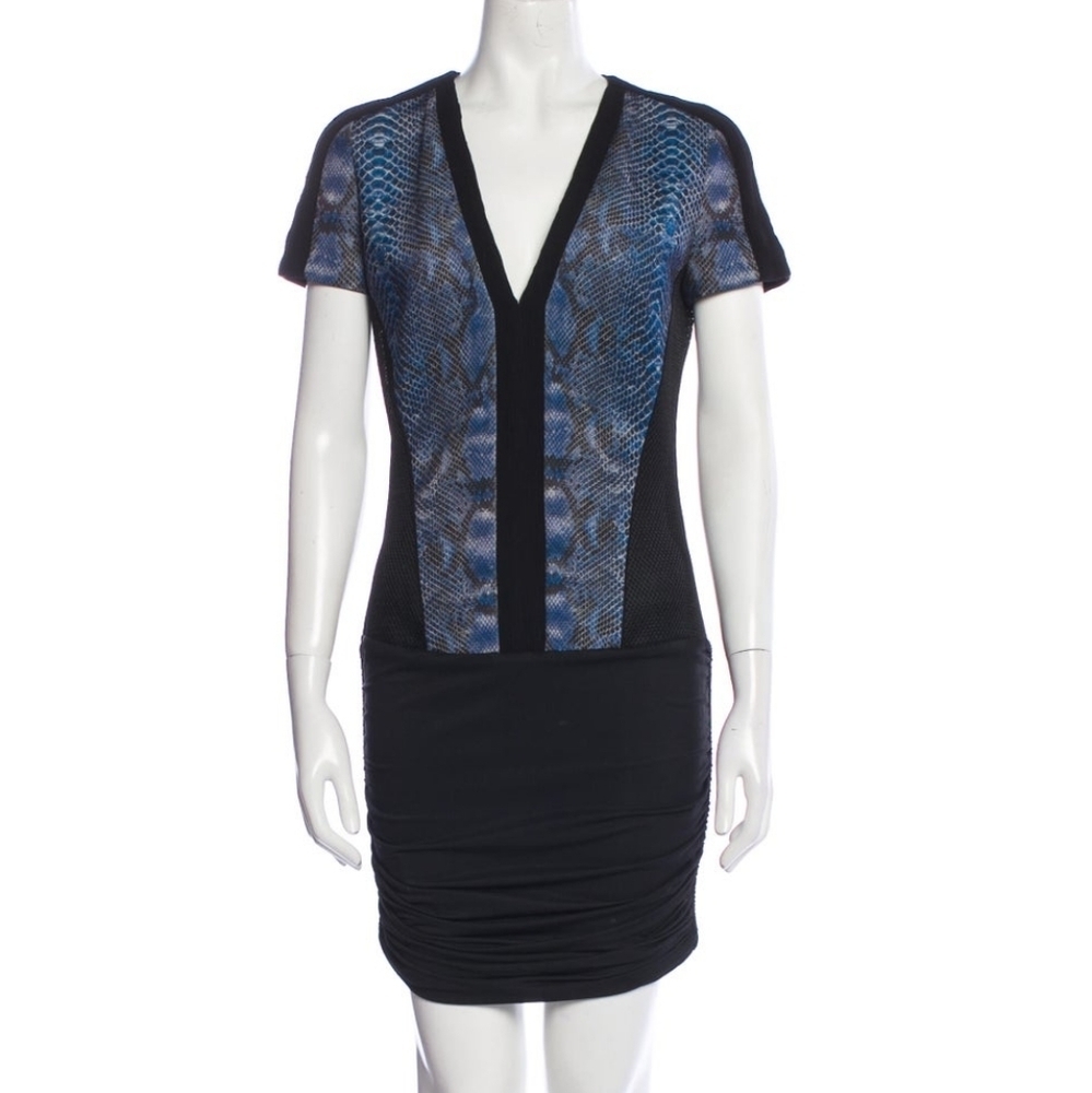 NWT Barbara Bui Short Sleeve V Neck Shift Mini Dress Size Medium